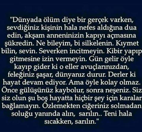 Ölüm diye bir şey varken diğer şeyler büyük bir dert mi ?