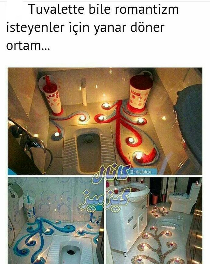 Tuvalette bile romantizm isteyenler için. Nasıl?