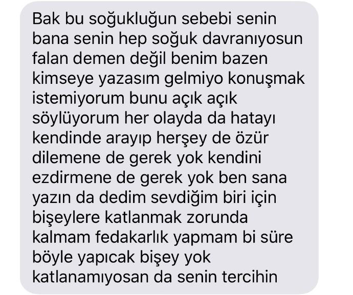 Kız bana soğuk davranmaya başladığını hissettim ama herkese böyle davranıyomuş bu aralar kimseyle konuşmak istemiyomuş.?