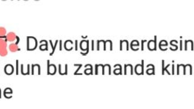 Dayımın fotoğrafıma yaptığı yorum?