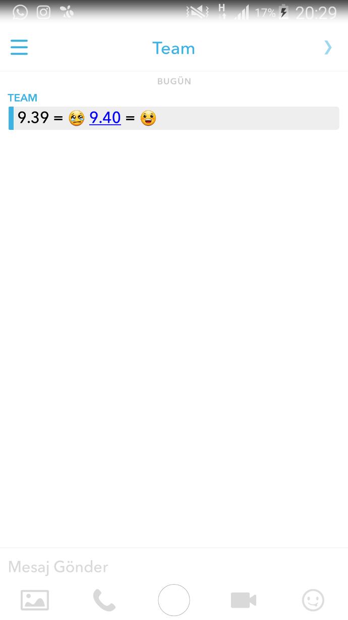 Team Snapchat den gelen mesaj?