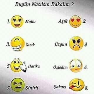 Bugün nasılsın bakalım?<br />?