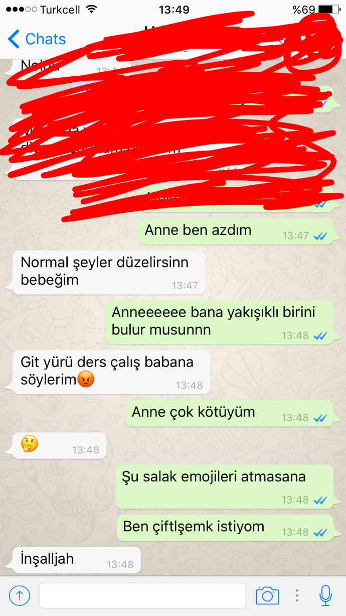 Annemle bu tür konuları söyleyebiliyorum sizce kötü birşey mi resimli ????