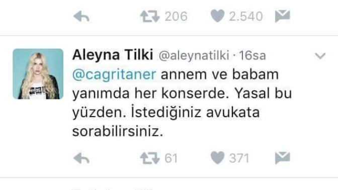 16 yaşında Aleyna Tilki'nin 18 yaş üzeri i̇çin olan mekanlarda sahneye çıkması hakkında ne düşünüyorsunuz?