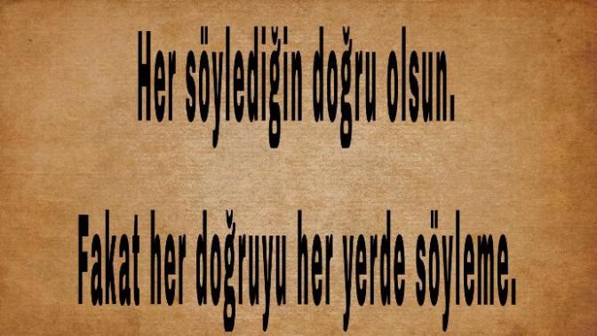 Sizce bu söz doğru mu?