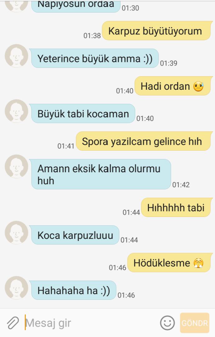Konustugum çocuk koca popolu dedi bana?