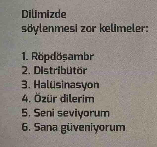 Dilimizde,söylenmesi zor kelimelere örnekler verebilir misiniz?