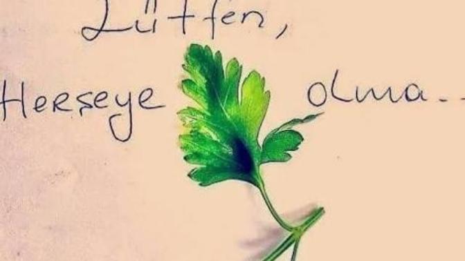 Her şeye maydanoz olur musun?