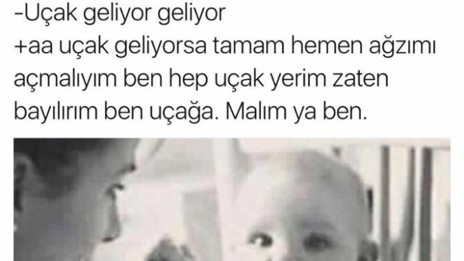 Bebeklere mama yedirirken neden hep aç ağzını uçak geliyor denir?