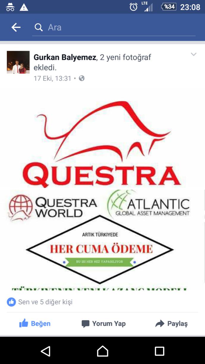 (QUESTRA WORL) Adında Bir Holding Varmış, Gayrimenkul Yatırımı Tarzı Birşey Bilgisi Olan?