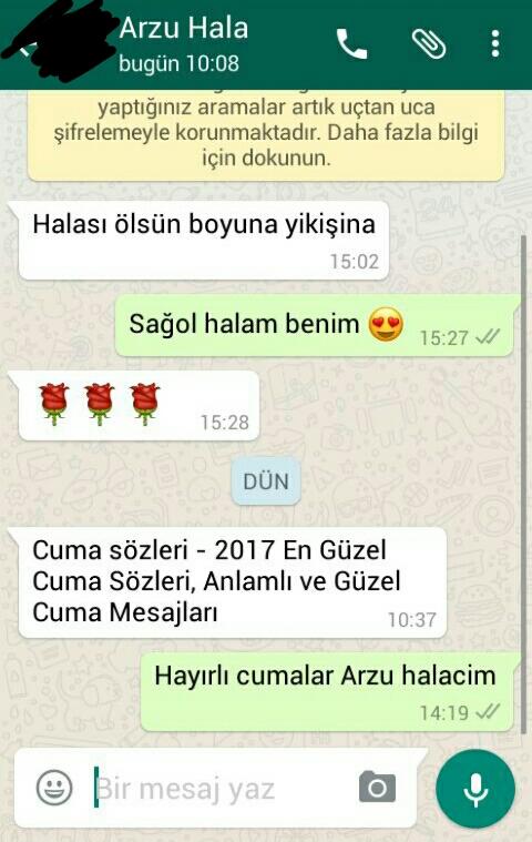 Halam cuma mesajı atmaya kalkarsa 😪 ?