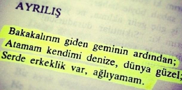 ayrılış şiiri