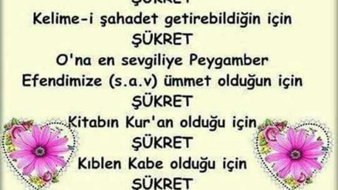 Şükret ey insan oğlu?