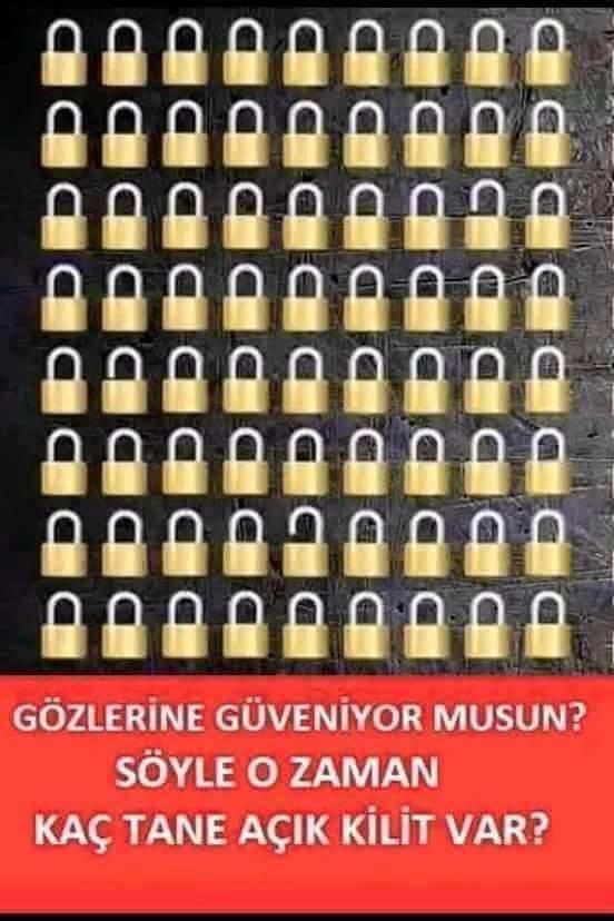 Bu resimde kaç tane açık kilit var :D ?
