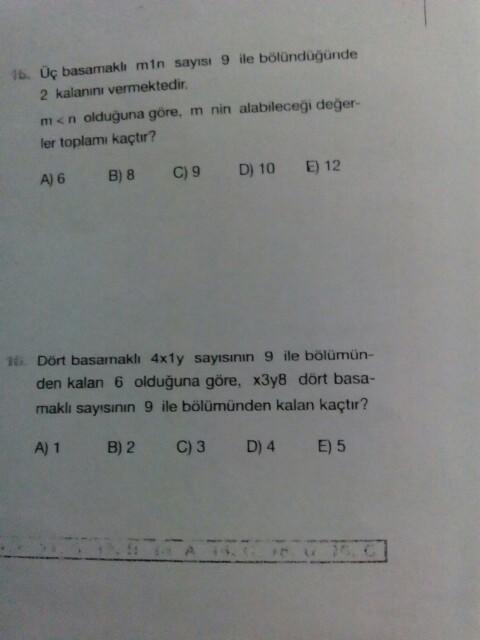 bölünebilme kuralları ile ilgili sorularda zorlanıyorum yardım eder misiniz??