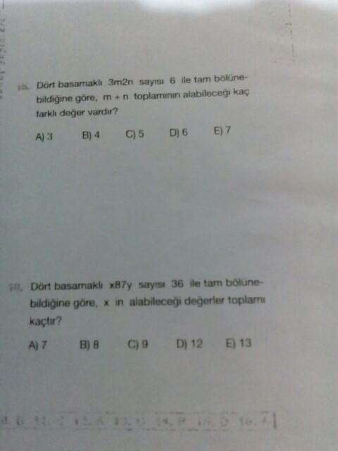 bölünebilme kuralları ile ilgili sorularda zorlanıyorum yardım eder misiniz??