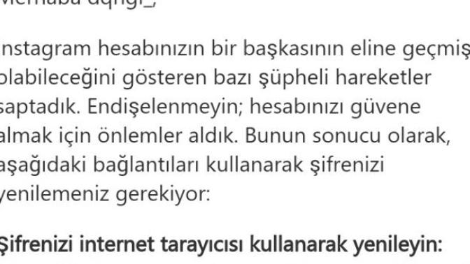 Biri benim instagram adresimle mi uğraşıyor?