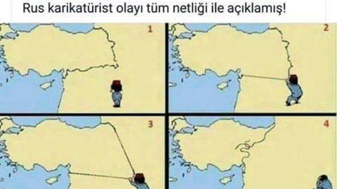 Arkadaşlar Rus karikatürist sizce bu çizimde Türk halkına neyi anlatmak istemiş?