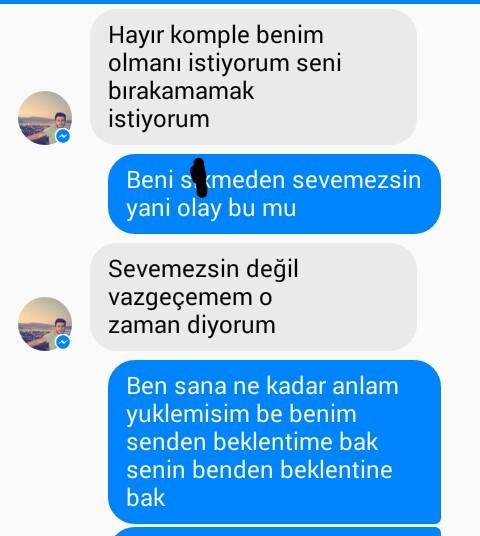 Sizi dinledim barismaya çalıştım bana seks koşuluyla barisacagini söyledi ne diyorsunuz?