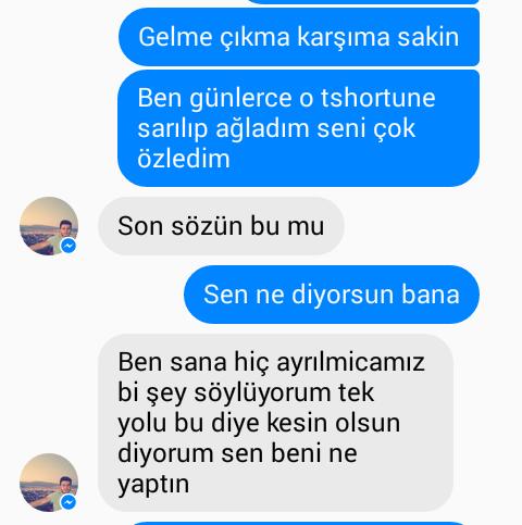 Sizi dinledim barismaya çalıştım bana seks koşuluyla barisacagini söyledi ne diyorsunuz?