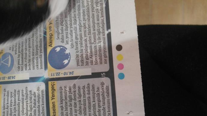 Gazete kagitlarindaki 4 renkli nokta??