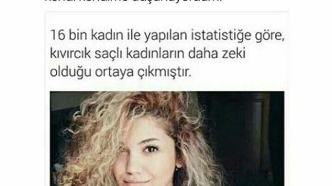 Kıvırcık saçlı kızlar daha mı zeki? 😁😁?