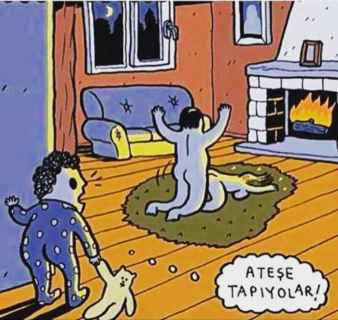 Sizde karkaturdeki gibi ateşe taparmisinu;)?