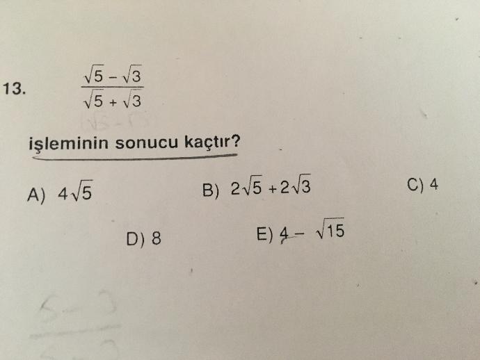 İki sorunun çözümü nasıl olacak? Matematik?
