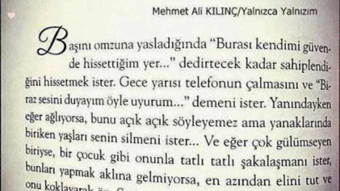 Bir kadın bir erkekten ne ister?