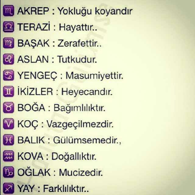 En sevdiğiniz burç nedir arkadaşlar??