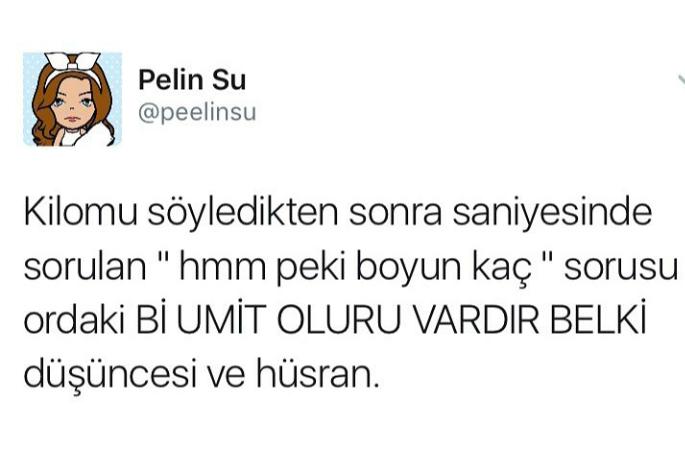 Sosyal ağlarda tanıştığın birine direk boy - kiloda sormak neyin nesi? 
