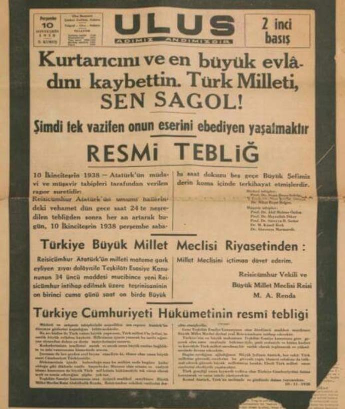 Kurtarıcını ve en büyük evladını kaybettin Türk Milleti, sen sağol! Bugün 10 Kasım. Atatürkün bir sözünü paylaşalım mı?