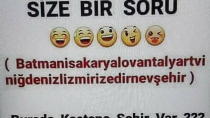 Burada kaçtane şehir var?