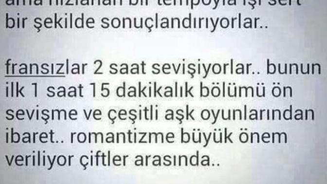 Ulkelere gore sevisme suresi, siz ne dersiniz?