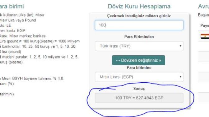 Şimdi Türk lirası Mısır poundun dan değerli mi arkadaşlar?