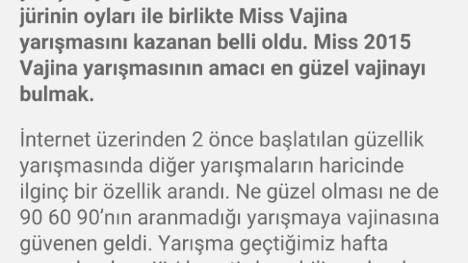 Kızlar, Miss vajina yarismasi na katilirmiydiniz?