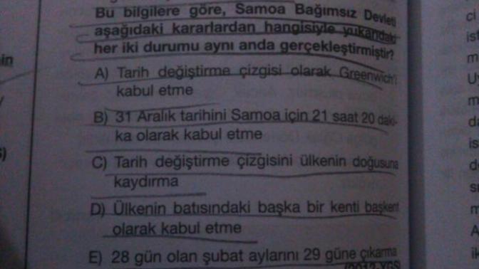 YGS COĞRAFYA SORUSU ACIL BILENE EIG?