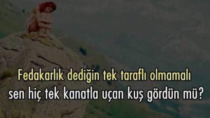 Tek taraflı fedakarlık yapar mısınız?