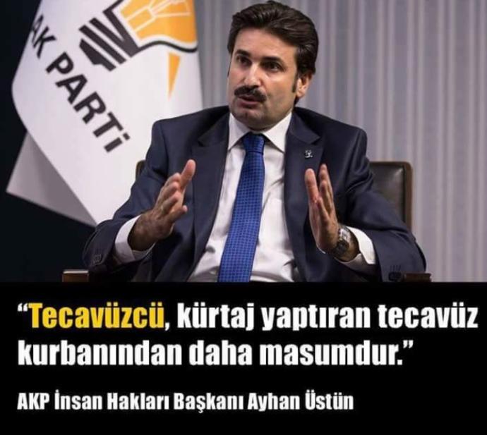 "Tecavüzcü kürtaj yaptıran tecavüz kurbanından daha masumdur." diyen Akpli başkan hakkında ne düşünüyorsunuz?