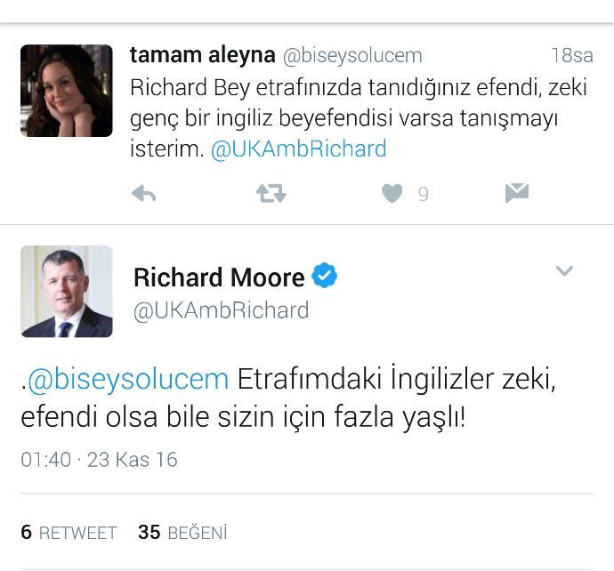 İngiliz büyükelçi Richard Moore twitter hesabından trol sorulara cevap vermesini nasıl degerlendiriyorsunuz?