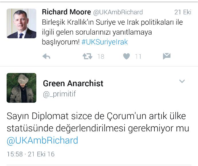 İngiliz büyükelçi Richard Moore twitter hesabından trol sorulara cevap vermesini nasıl degerlendiriyorsunuz?