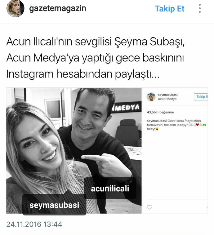 Şeyma Subaşı, Acun Ilıcalı'nın iş yerini basmış! Siz de sevgilinizin veya eşinizin iş yerini basar mısınız? 