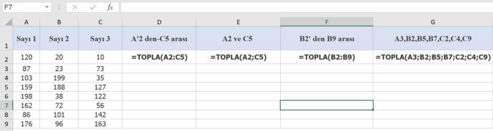 Excel Başvuru İşleçleri