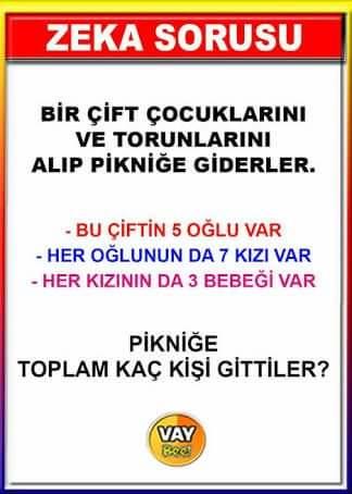 Zeka sorusu kim yapabilir?