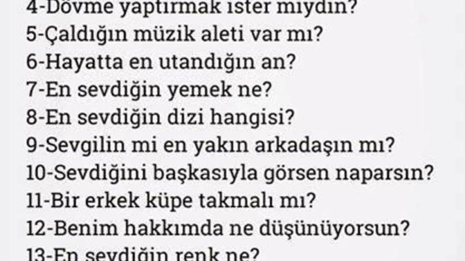Bunlardan birini cevaplamak istermisn veya bana sormak ?