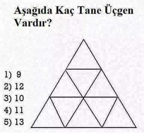 (Bilene çay)Burda Kaç tane üçgen var ?