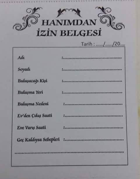Dışarı çıkarken eşinizden izin alır mısınız?