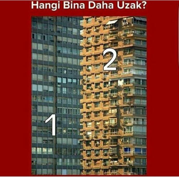 Hangi bina daha uzak sizce?