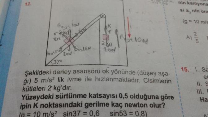 Fizik sorusu (çözümlü) ?