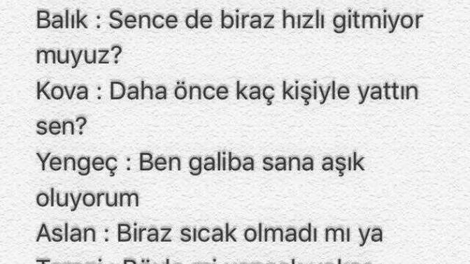 Seks öncesi burçlar ve tepkileri 😂 Senin burcun ne?
